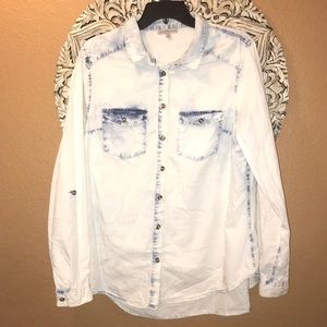 Bleached Button Down